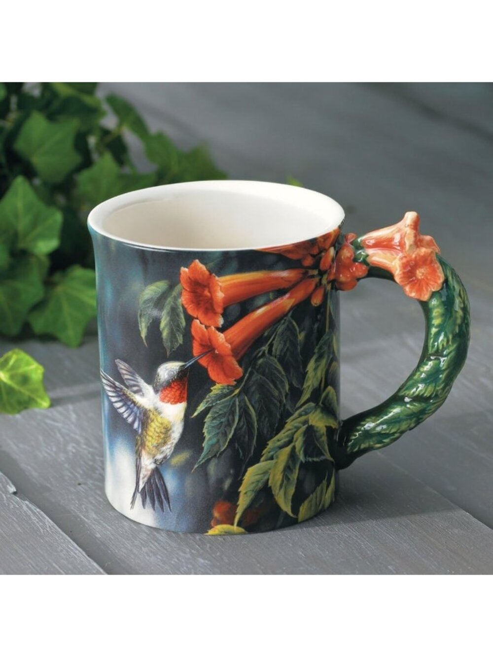 Sculpted Hummingbird Mug - Unique Ceramic Drinkware for Nature Lovers